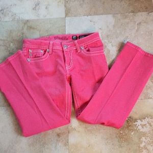 Miss Me Coral Cropped Pants